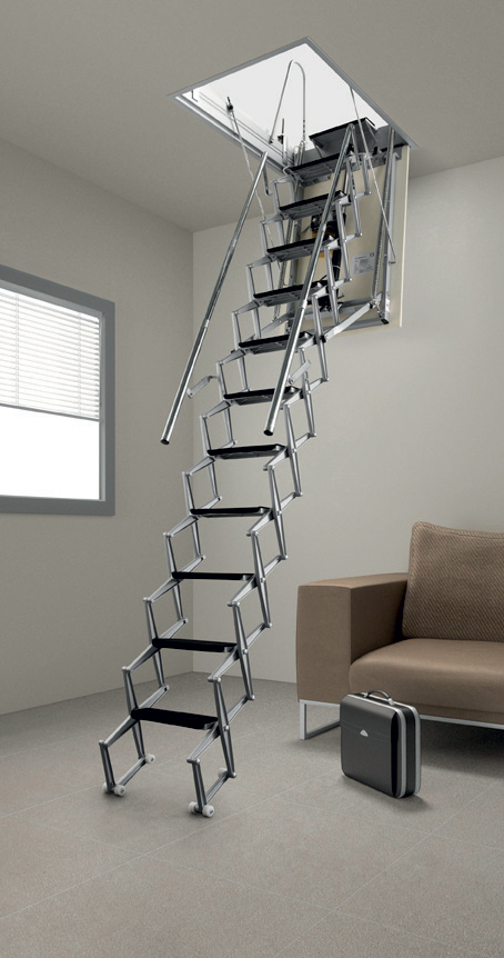 Electric Attic Ladder installed in a ceiling